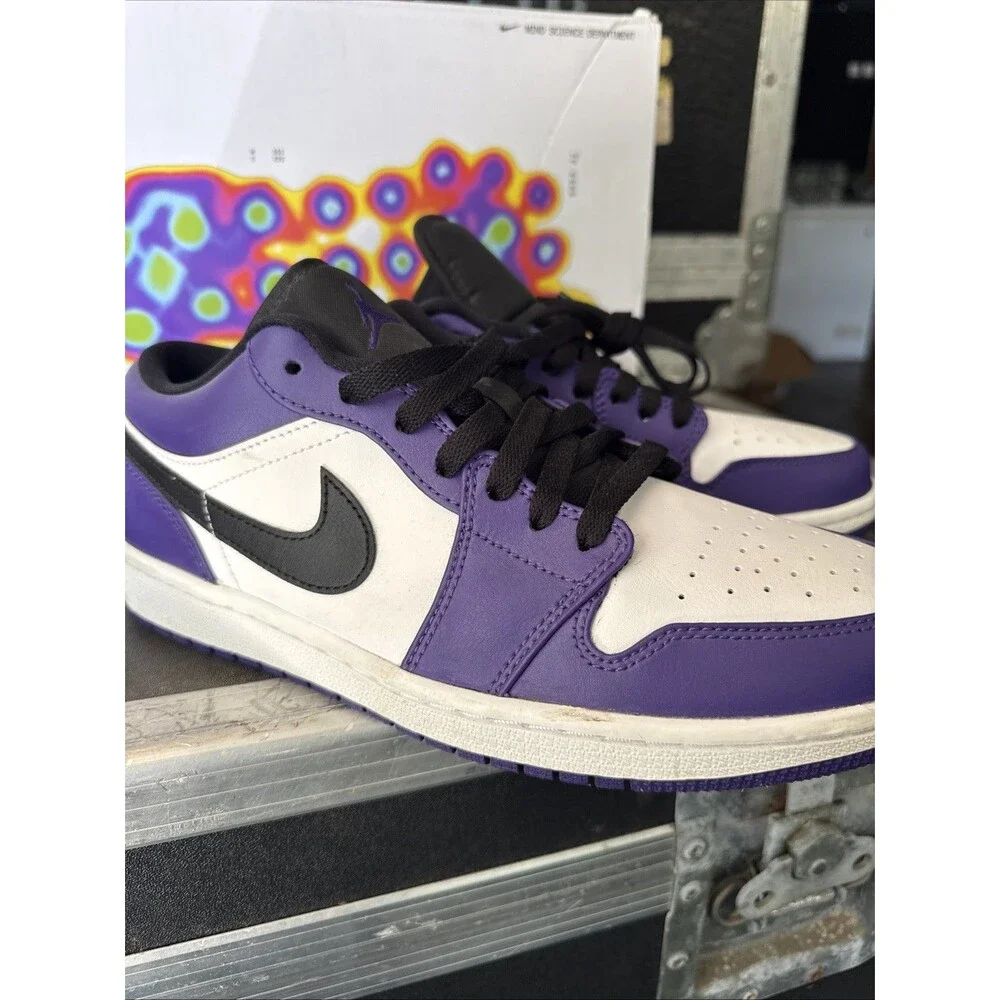Jordan 1 Low Court Purple Size 9 Mens All The Stars Worn One Time